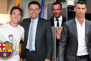 C罗跟巴托梅乌打听梅西薪水，得到回答：是你两倍多